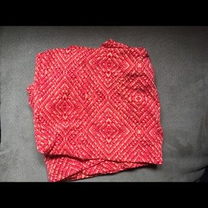 Red/orange tc lularoe leggings